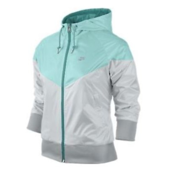 nike windrunner jacket teal
